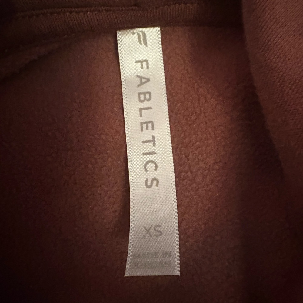 Fabletics Cozy Fleece Cropped Hoodie Chocolate Brown Oversized XS (Fits S) NWOT - Picture 4 of 12
